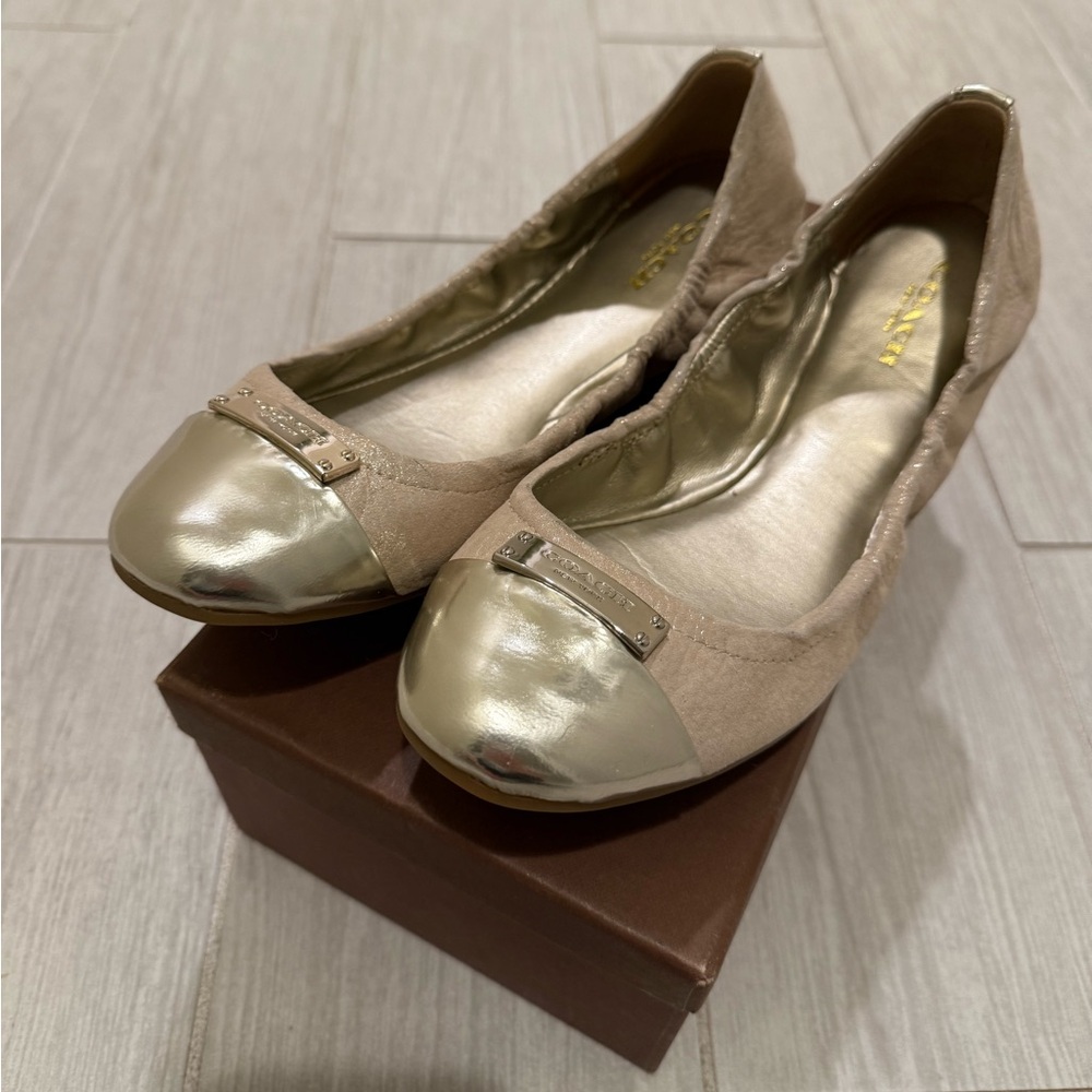 Coach Gold Women's Flats